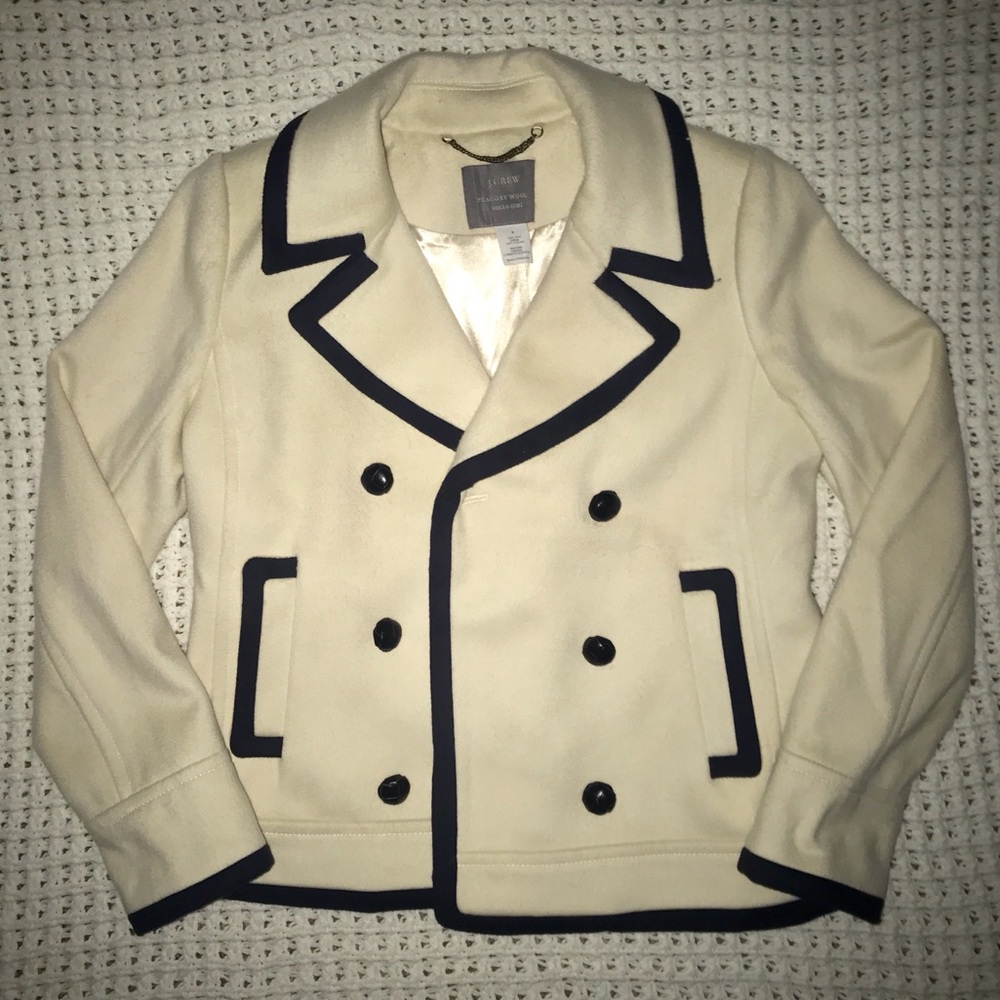 J. CREW Wool Nello Gori Peacoat